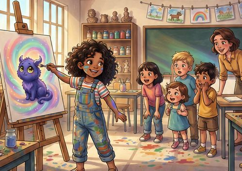Maya painting with luminous colors
